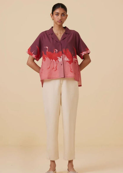 Farin Crane Print Shirt