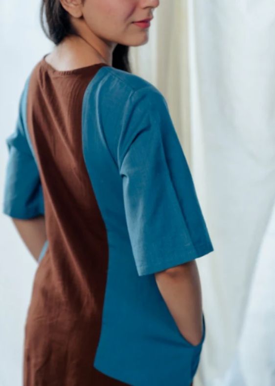 Chocolate and Blueberry Kurta Set