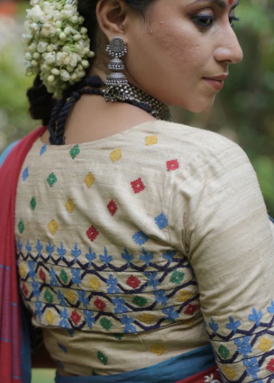 Tussar Multi color Blouse