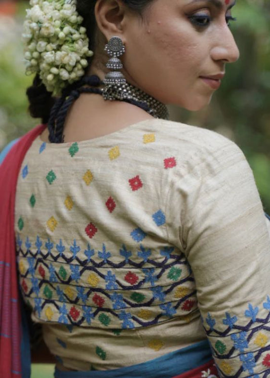 Tussar Multi color Blouse