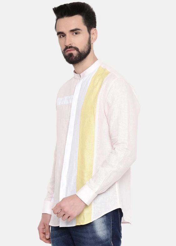 White linen Designer Shirt