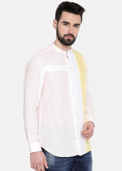 White linen Designer Shirt