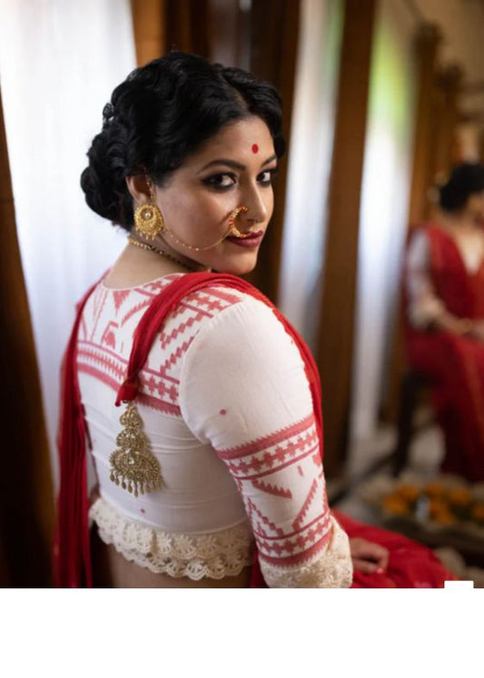 White Charulata Blouse