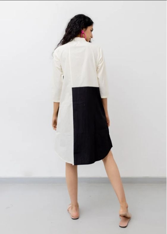 Cream and Coal Shirt Dress