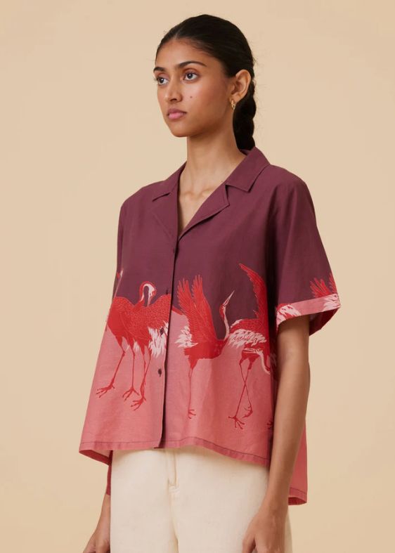 Farin Crane Print Shirt