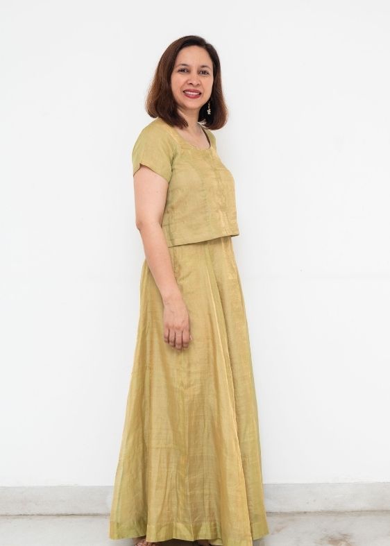 Green Silk Tissue Blouse