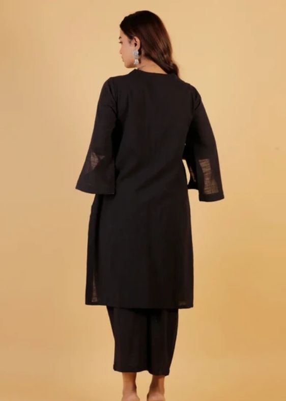 Black Pure Cotton Co-ord Set