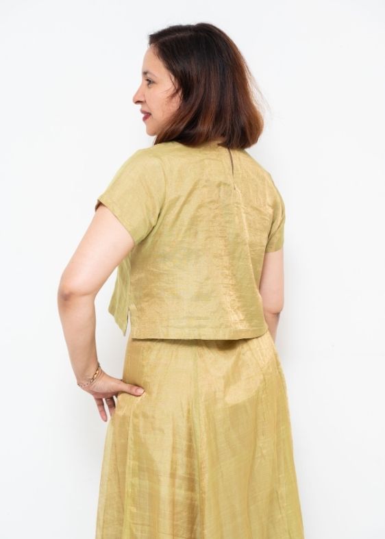 Green Silk Tissue Blouse