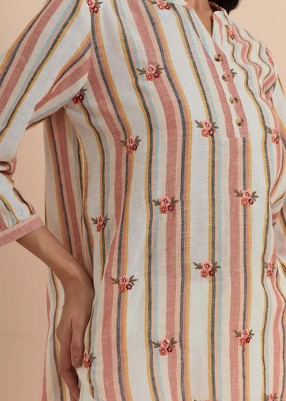 Orange Stripes with Embroidery SS-2321