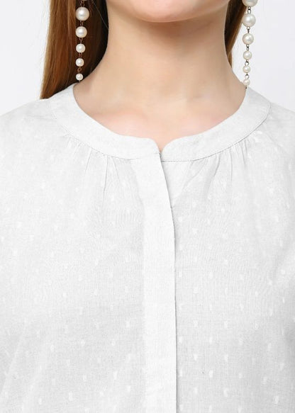 White embroidery Top- SS 2400