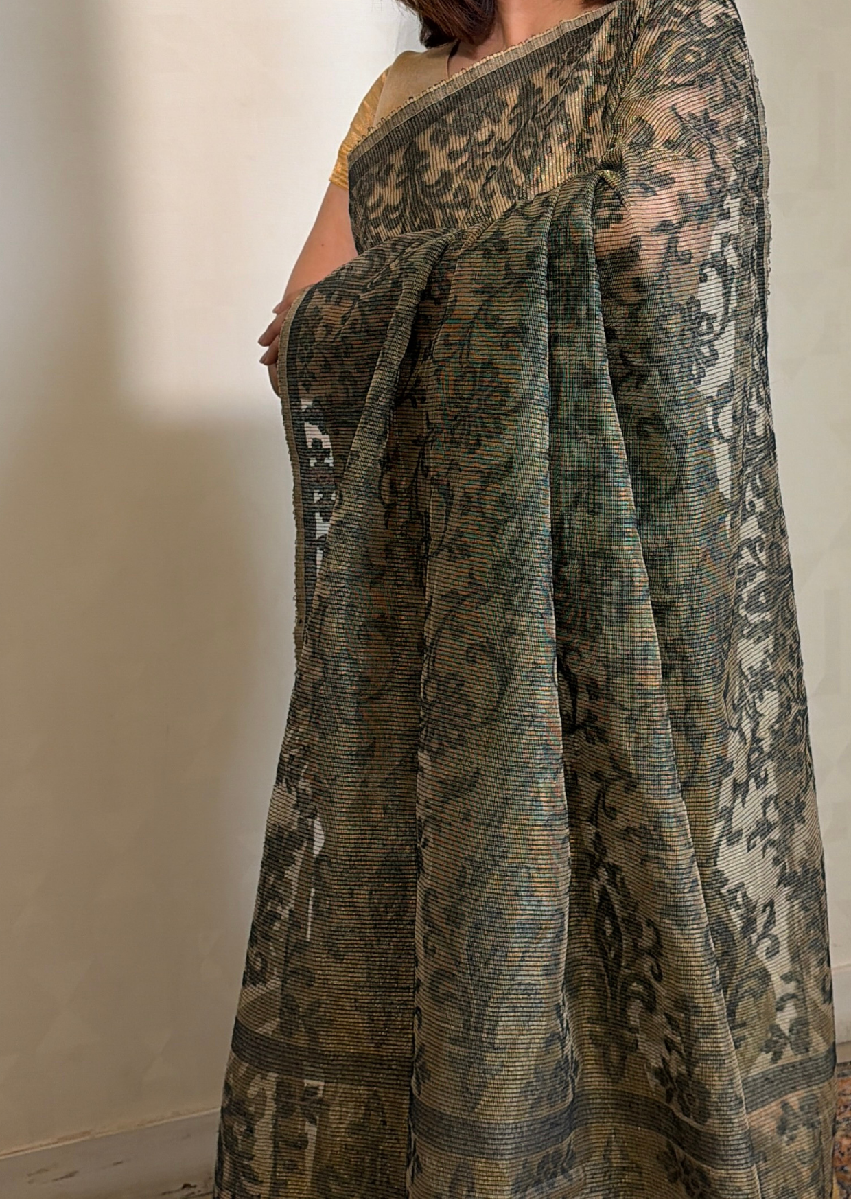 Black Nargis Banarasi Cutwork Saree