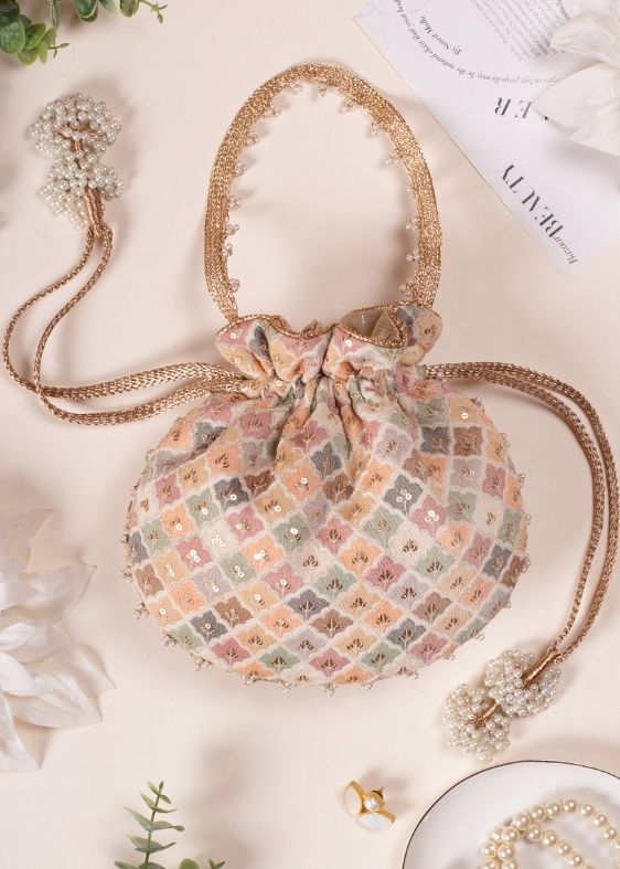 AZA PASTEL POTLI-WHITE