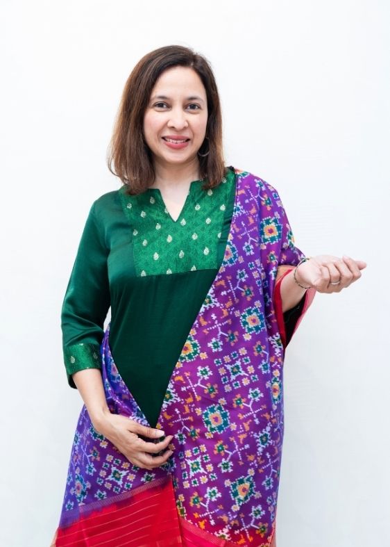 Purple Silk Ikat Dupatta