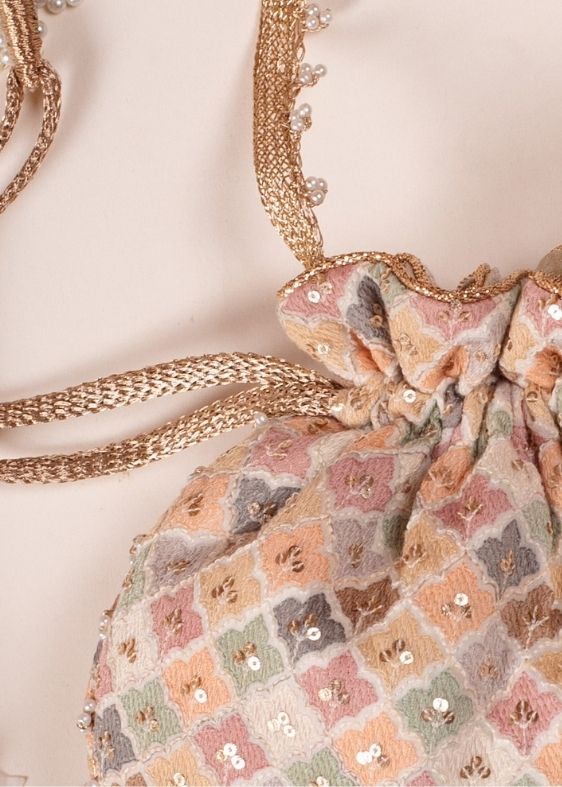 AZA PASTEL POTLI-WHITE
