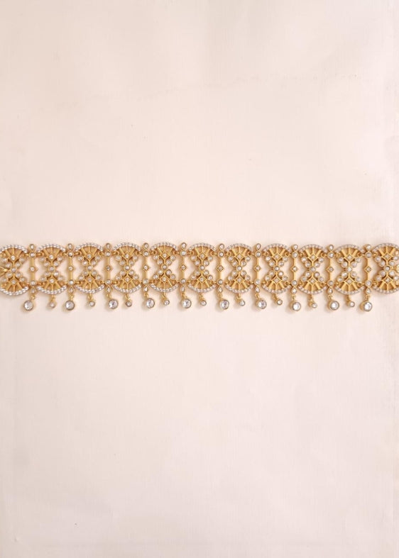 White and Gold chain with white stones