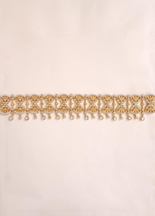 White and Gold chain with white stones