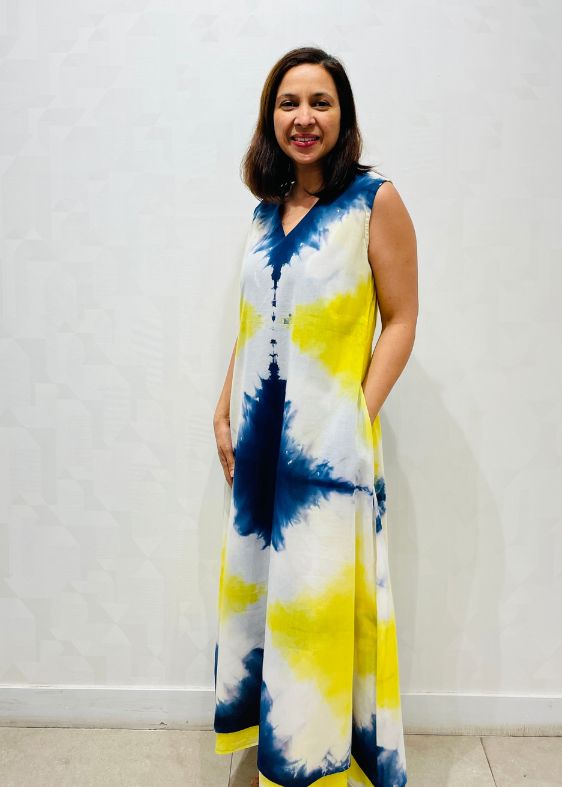 Bali maxi Tie and dye cotton dress