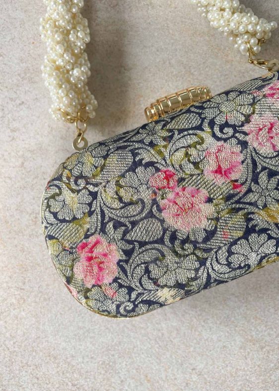Elora Capsule Clutch - Navy - AM-BC-0522-0005