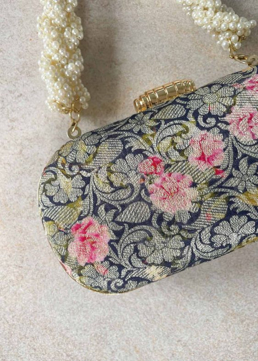 Elora Capsule Clutch - Navy - AM-BC-0522-0005