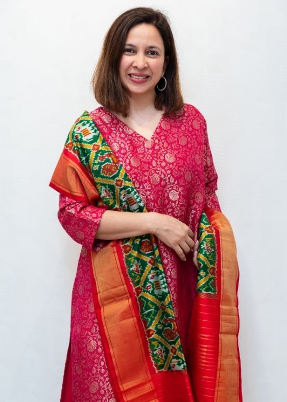 Green Silk Ikat Dupatta