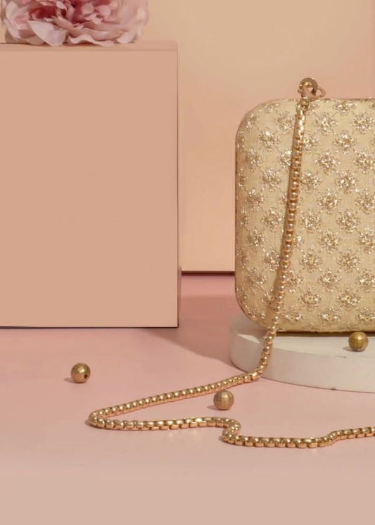 Inaya box Clutch Gold - AM- BC-0524-0002