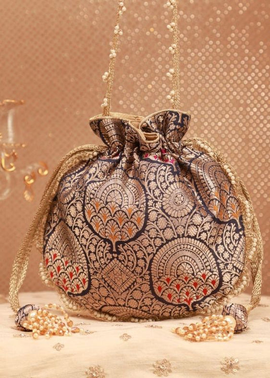 Kashi Pure Banarasi Silk Potli - AM PT 0225 0007