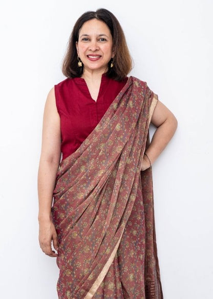 Maroon Silkcotton Blouse