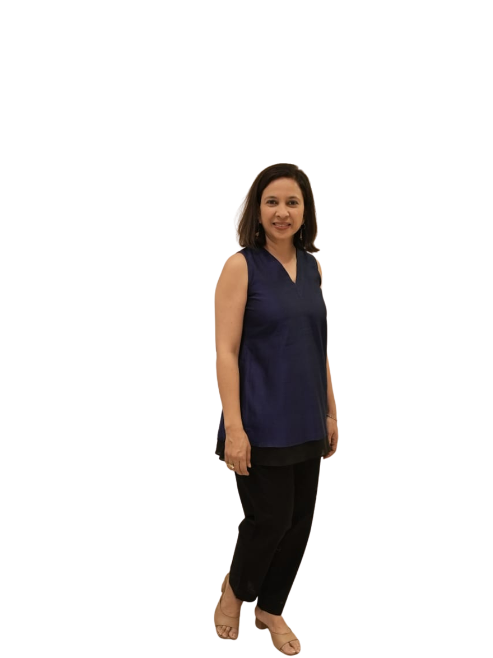 Blue Sleeveless Double Layer Maheswari Silk Cotton Blouse