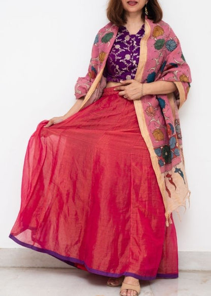 Pink Cotton Tissue Skirt