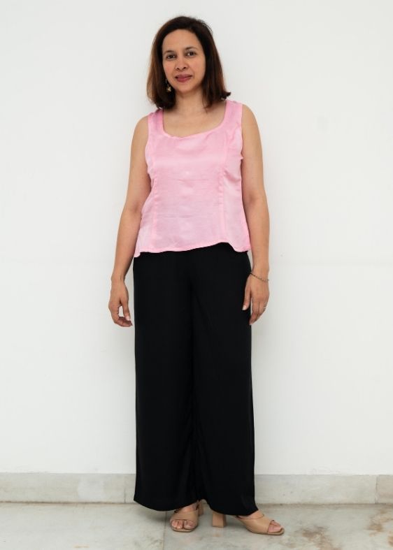 Pink Modal Silk Blouse