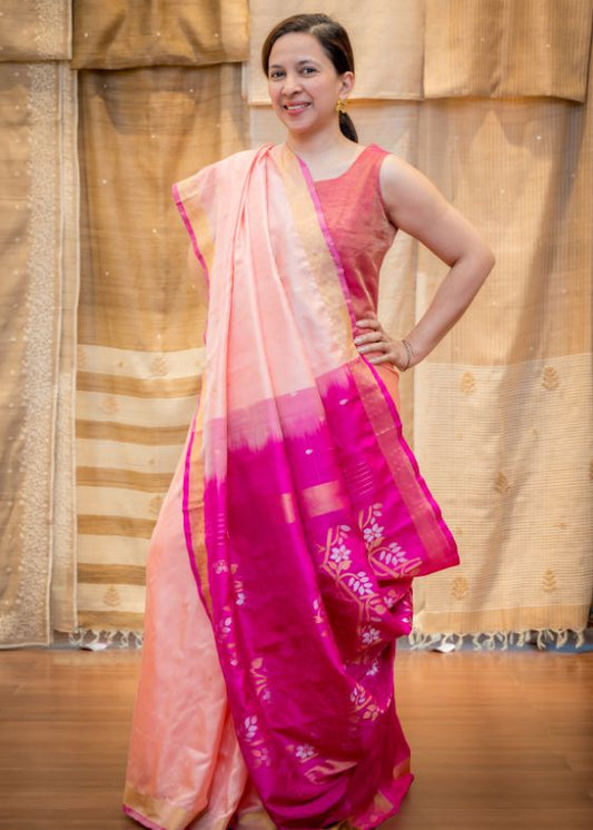 Pink Tissue blouse sleeveless
