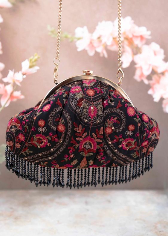 Rumi Vintage Purse -Black - AM VP 0123 0002