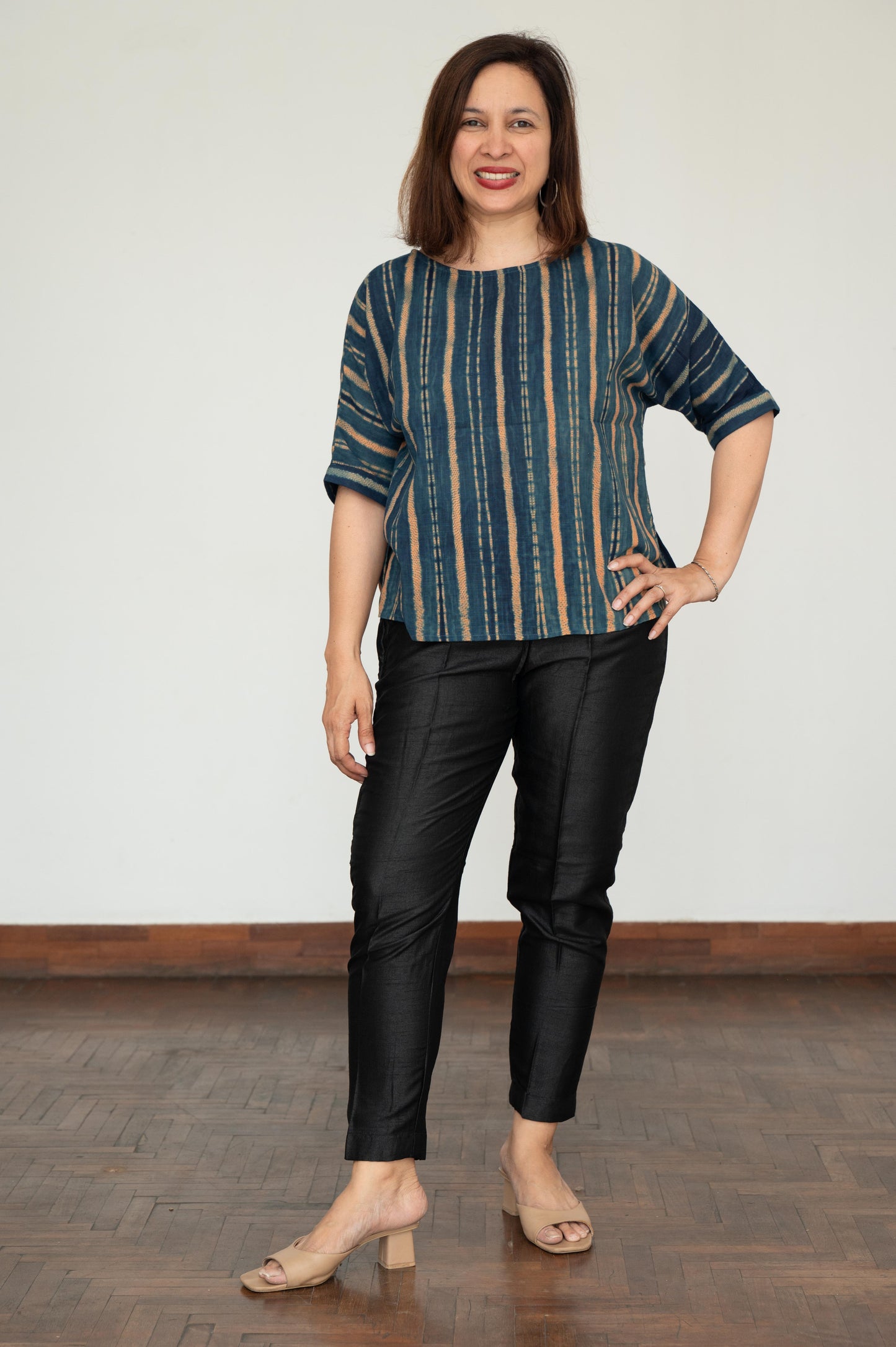 Blue Mura Shibori Cotton Blouse
