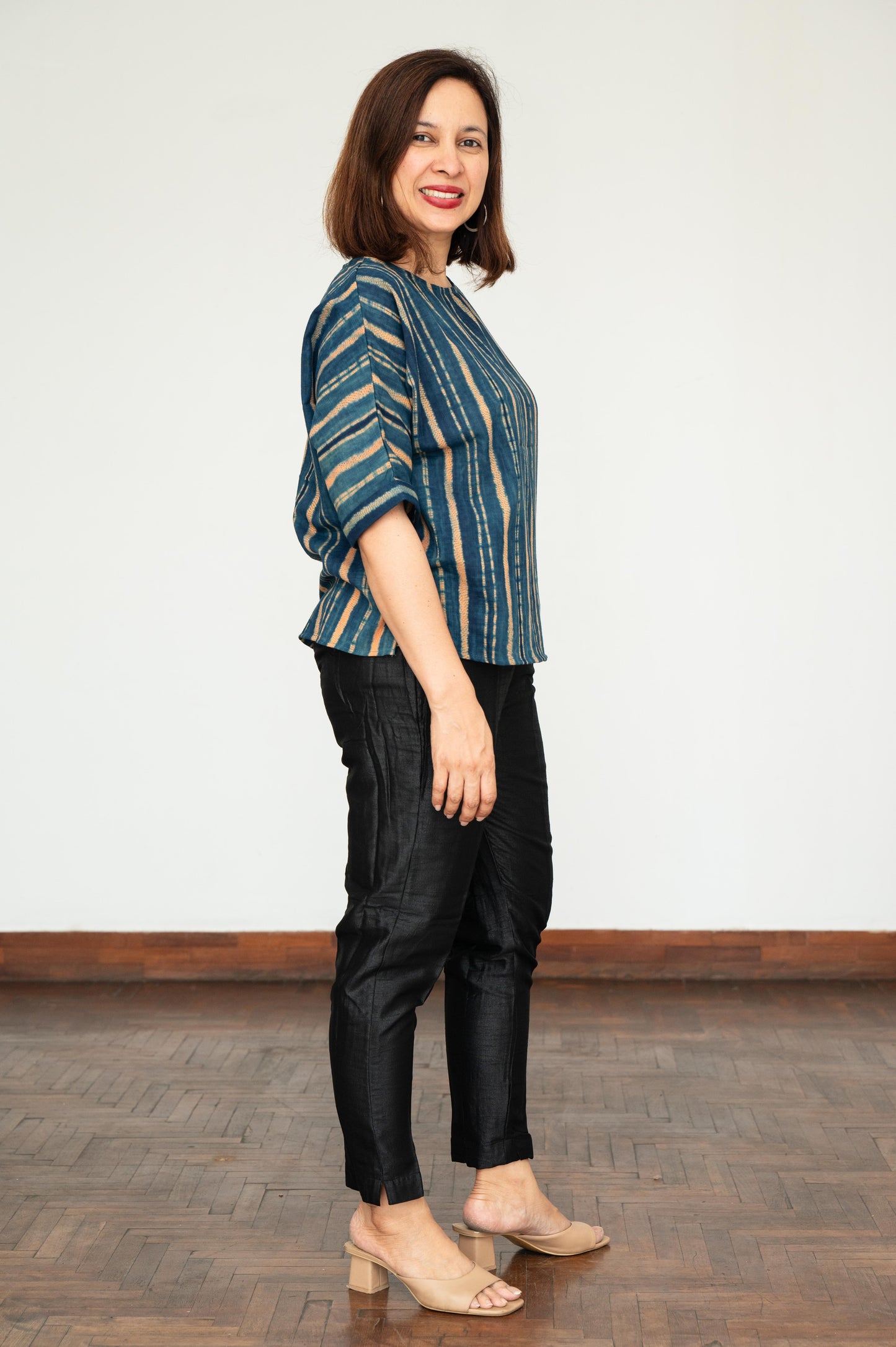 Blue Mura Shibori Cotton Blouse