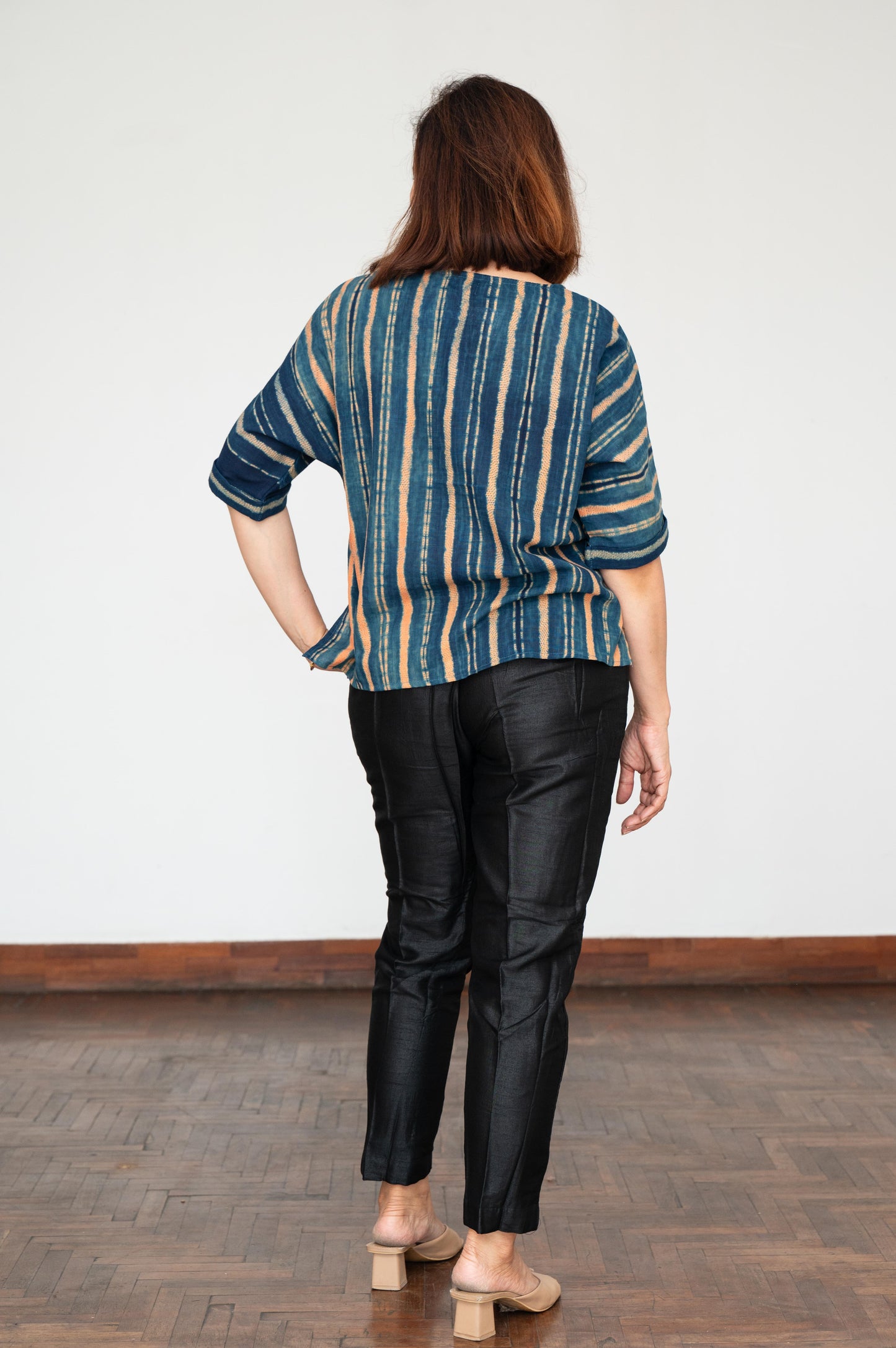 Blue Mura Shibori Cotton Blouse