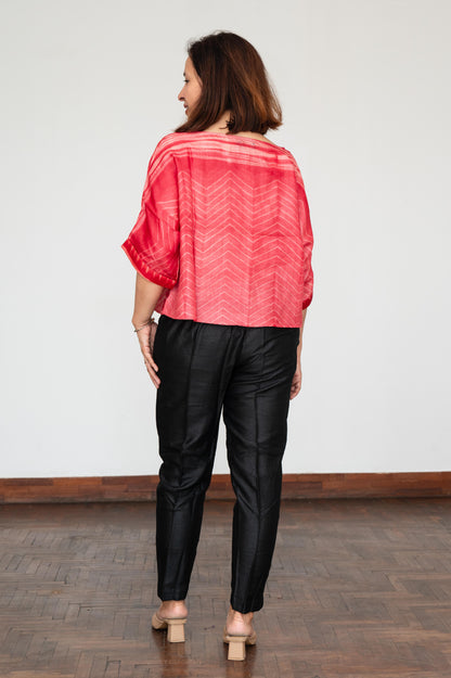 Orange Mura Shibori Blouse