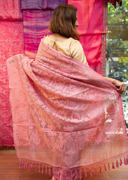 Pink Nargis Banarasi Cutwork Saree