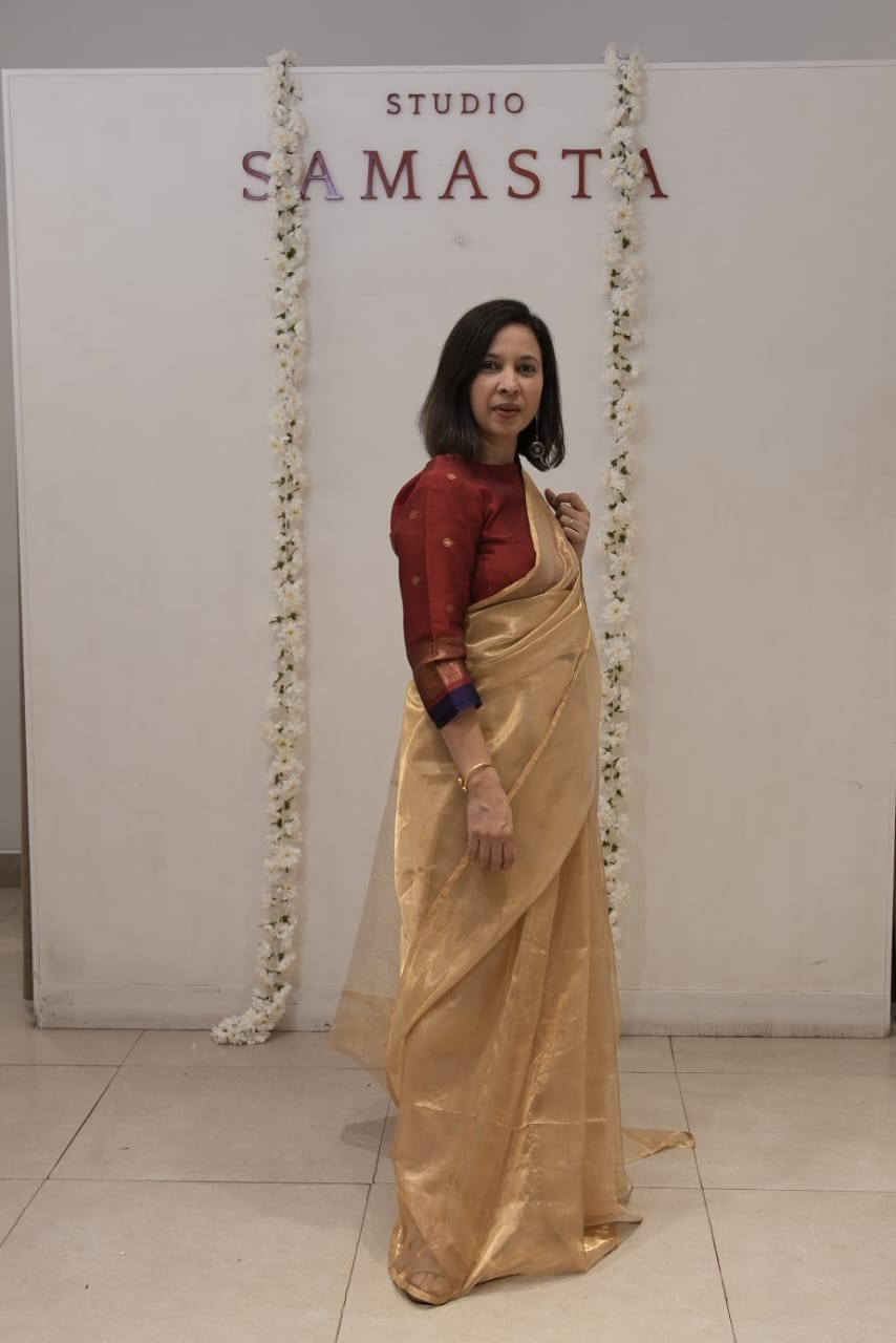 Maroon Maheswari Silk Cotton Sp Cut Blouse