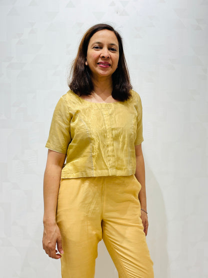 Gold tissue blouse