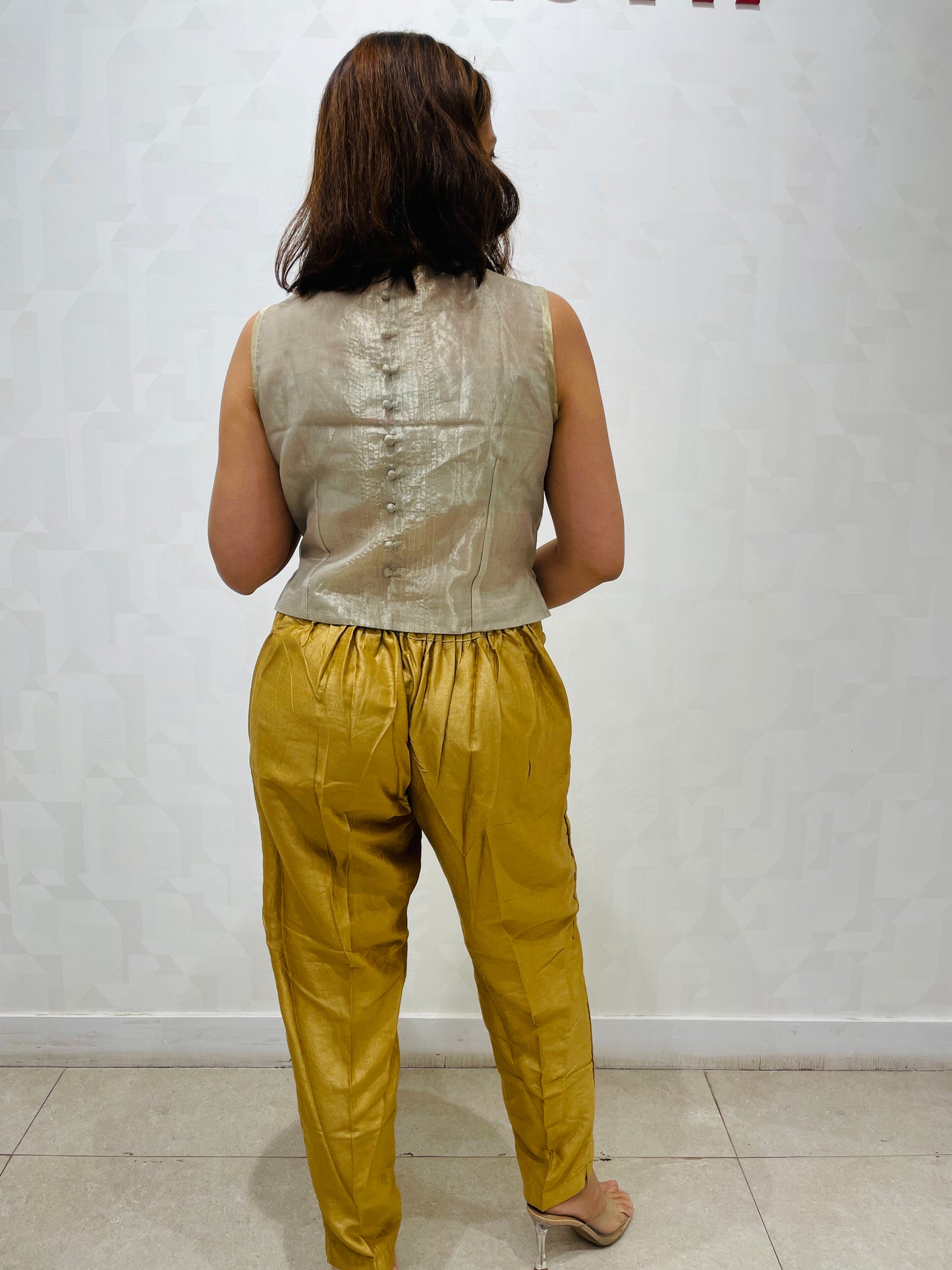 silver tissue blouse