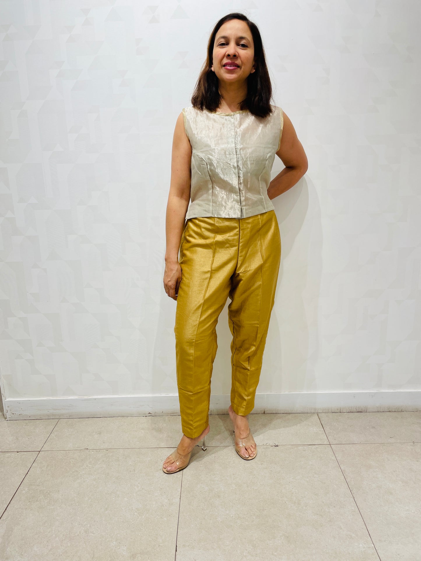silver tissue blouse
