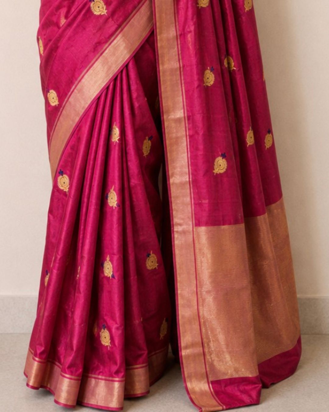 Pink Chanderi Silk Saree