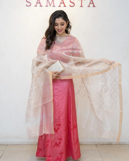 Golden Silk Jamdani Dupatta