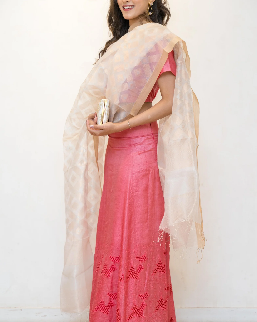 Golden Silk Jamdani Dupatta