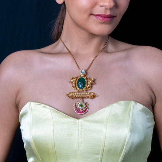 Rajsi Emerald Pendant ChainSMJ0110