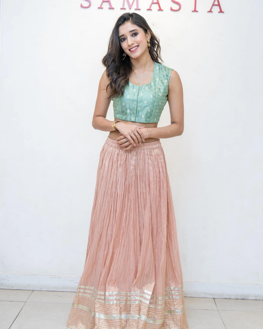 Green Sleeveless Silk Blouse