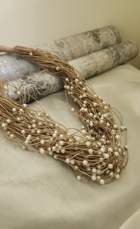 Jute Pearl NeckpieceTRB0377
