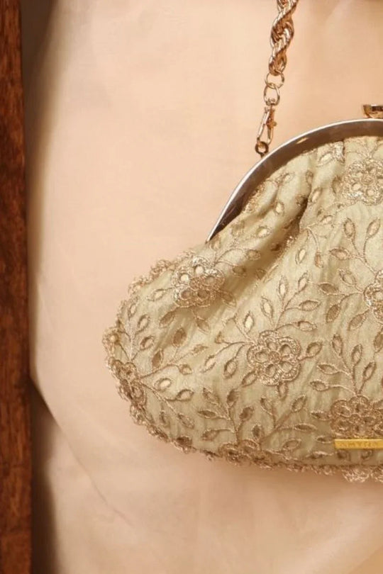 Tarang Cutwork Vintage Purse - Light Gold
AM-VP-0426-0002