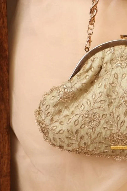 Tarang Cutwork Vintage Purse - Light Gold
AM-VP-0426-0002