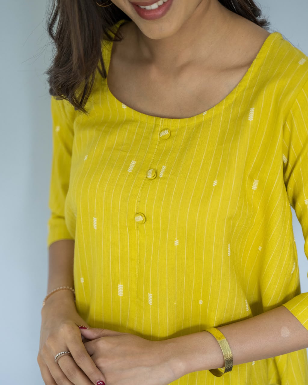 Yellow Round Neck Co Ord Set